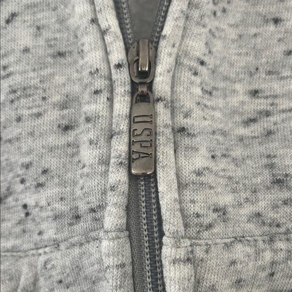 U.S. Polo Assn. Gray Hoodie with Neon Pink Accents Size 18 Months - Picture 4 of 5